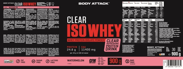 BODY ATTACK Clear Iso Whey Dose 900g