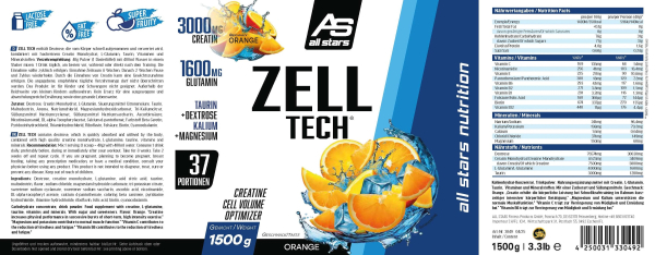 Progenix Sportnahrung - All Stars Zell Tech Etikett